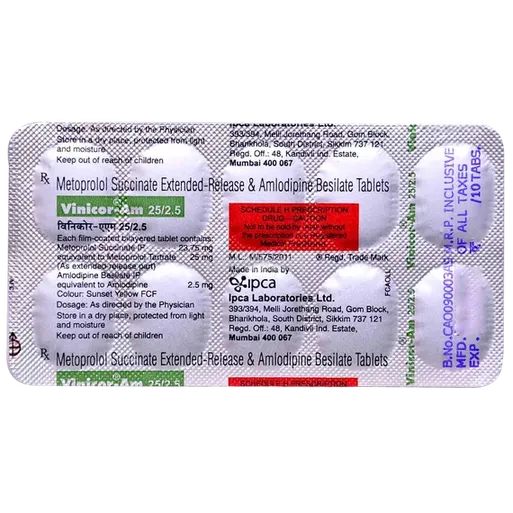 vinicor am 25/2.5mg tablet 10's